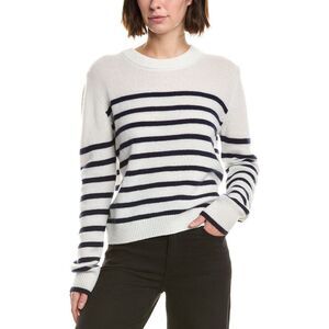 Serenette Womens  Cashmere-Blend Pullover Sweater, White